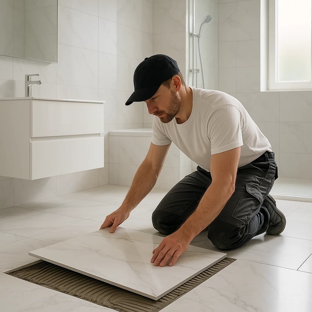 Projet : Carrelage mural salle de bain (Salle de bain – Metz centre)