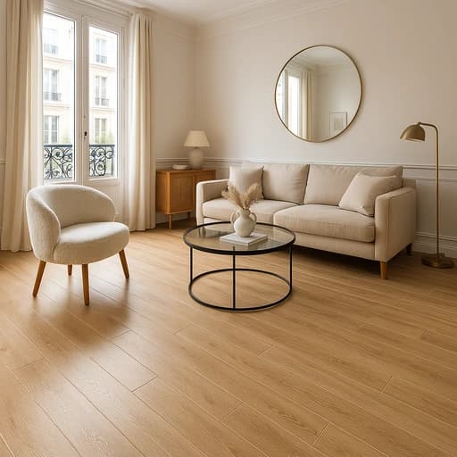 Projet : Carrelage imitation bois (Salon – Montigny-lès-Metz)